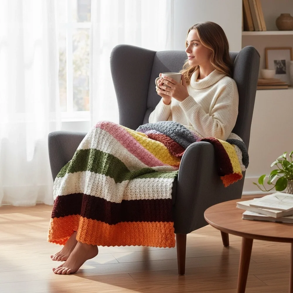 Crocheted‎ Afghan Throw 59